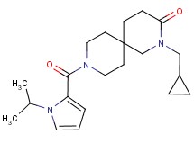 2-(cyclopropylmethyl)-9-[(1-isopropyl-1H-pyrrol-2-yl)carbonyl]-2,9-diazaspiro[5.5]undecan-3-one