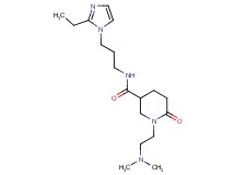 1-[2-(dimethylamino)ethyl]-N-[3-(2-ethyl-1H-imidazol-1-yl)propyl]-6-oxo-3-piperidinecarboxamide
