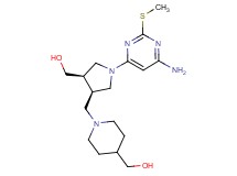 ((3R*,4R*)-1-[6-amino-2-(methylthio)pyrimidin-4-yl]-4-{[4-(hydroxymethyl)piperidin-1-yl]methyl}pyrrolidin-3-yl)methanol