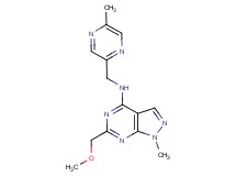 6-(methoxymethyl)-1-methyl-N-[(5-methyl-2-pyrazinyl)methyl]-1H-pyrazolo[3,4-d]pyrimidin-4-amine