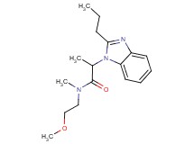 N-(2-methoxyethyl)-N-methyl-2-(2-propyl-1H-benzimidazol-1-yl)propanamide