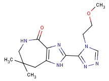 2-[4-(2-methoxyethyl)-4H-1,2,4-triazol-3-yl]-7,7-dimethyl-5,6,7,8-tetrahydroimidazo[4,5-c]azepin-4(1H)-one