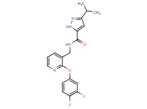 N-{[2-(3,4-difluorophenoxy)pyridin-3-yl]methyl}-3-isopropyl-1H-pyrazole-5-carboxamide