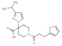 1-[3-(2-furyl)propanoyl]-4-(3-isopropyl-1H-pyrazol-1-yl)piperidine-4-carboxylic acid