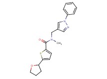 N-methyl-N-[(1-phenyl-1H-pyrazol-4-yl)methyl]-5-(tetrahydro-2-furanyl)-2-thiophenecarboxamide