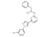 4-[1-(3-methylphenyl)-1H-pyrazol-4-yl]-N-[1-methyl-2-(4-pyridinyl)ethyl]-2-pyrimidinamine trifluoroacetate