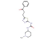 N-(1-methylpiperidin-3-yl)-N'-[5-(3-oxo-3-phenylpropyl)-1,3,4-thiadiazol-2-yl]urea
