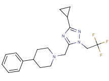 1-{[3-cyclopropyl-1-(2,2,2-trifluoroethyl)-1H-1,2,4-triazol-5-yl]methyl}-4-phenylpiperidine