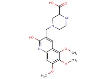 4-[(2-hydroxy-5,6,7-trimethoxy-3-quinolinyl)methyl]-2-piperazinecarboxylic acid