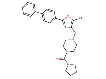 1-{[2-(4-biphenylyl)-5-methyl-1,3-oxazol-4-yl]methyl}-4-(1-pyrrolidinylcarbonyl)piperidine