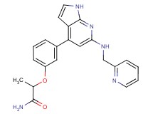 2-(3-{6-[(pyridin-2-ylmethyl)amino]-1H-pyrrolo[2,3-b]pyridin-4-yl}phenoxy)propanamide