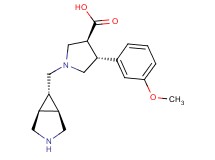 (3S*,4R*)-1-[(1R*,5S*,6r)-3-azabicyclo[3.1.0]hex-6-ylmethyl]-4-(3-methoxyphenyl)pyrrolidine-3-carboxylic acid