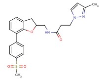 3-(3-methyl-1H-pyrazol-1-yl)-N-({7-[4-(methylsulfonyl)phenyl]-2,3-dihydro-1-benzofuran-2-yl}methyl)propanamide