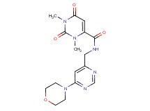1,3-dimethyl-N-{[6-(4-morpholinyl)-4-pyrimidinyl]methyl}-2,6-dioxo-1,2,3,6-tetrahydro-4-pyrimidinecarboxamide
