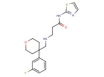 3-({[4-(3-fluorophenyl)tetrahydro-2H-pyran-4-yl]methyl}amino)-N-1,3-thiazol-2-ylpropanamide