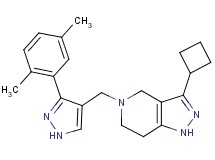 3-cyclobutyl-5-{[3-(2,5-dimethylphenyl)-1H-pyrazol-4-yl]methyl}-4,5,6,7-tetrahydro-1H-pyrazolo[4,3-c]pyridine