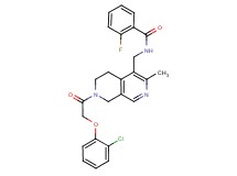 N-({7-[(2-chlorophenoxy)acetyl]-3-methyl-5,6,7,8-tetrahydro-2,7-naphthyridin-4-yl}methyl)-2-fluorobenzamide