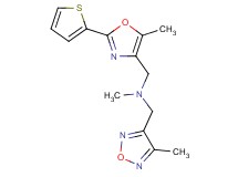 N-methyl-1-(4-methyl-1,2,5-oxadiazol-3-yl)-N-{[5-methyl-2-(2-thienyl)-1,3-oxazol-4-yl]methyl}methanamine
