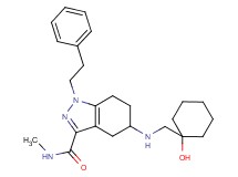5-{[(1-hydroxycyclohexyl)methyl]amino}-N-methyl-1-(2-phenylethyl)-4,5,6,7-tetrahydro-1H-indazole-3-carboxamide