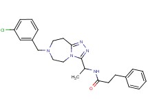 N-{1-[7-(3-chlorobenzyl)-6,7,8,9-tetrahydro-5H-[1,2,4]triazolo[4,3-d][1,4]diazepin-3-yl]ethyl}-3-phenylpropanamide