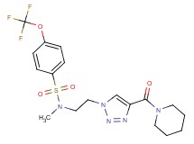 N-methyl-N-{2-[4-(1-piperidinylcarbonyl)-1H-1,2,3-triazol-1-yl]ethyl}-4-(trifluoromethoxy)benzenesulfonamide