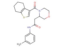 N-(3-methylphenyl)-2-[4-(4,5,6,7-tetrahydro-1-benzothien-3-ylcarbonyl)-3-morpholinyl]acetamide