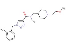 N-{[1-(2-methoxyethyl)-4-piperidinyl]methyl}-N-methyl-1-(2-methylbenzyl)-1H-1,2,3-triazole-4-carboxamide