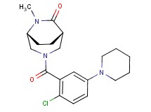 (1S*,5R*)-3-[2-chloro-5-(1-piperidinyl)benzoyl]-6-methyl-3,6-diazabicyclo[3.2.2]nonan-7-one