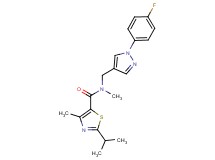 N-{[1-(4-fluorophenyl)-1H-pyrazol-4-yl]methyl}-2-isopropyl-N,4-dimethyl-1,3-thiazole-5-carboxamide