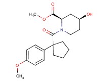 methyl (2R*,4S*)-4-hydroxy-1-{[1-(4-methoxyphenyl)cyclopentyl]carbonyl}piperidine-2-carboxylate