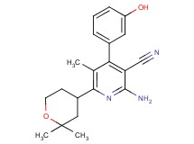2-amino-6-(2,2-dimethyltetrahydro-2H-pyran-4-yl)-4-(3-hydroxyphenyl)-5-methylnicotinonitrile