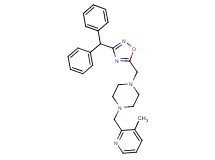 1-{[3-(diphenylmethyl)-1,2,4-oxadiazol-5-yl]methyl}-4-[(3-methyl-2-pyridinyl)methyl]piperazine