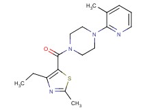 1-[(4-ethyl-2-methyl-1,3-thiazol-5-yl)carbonyl]-4-(3-methyl-2-pyridinyl)piperazine