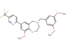 4-(3,5-dimethoxybenzyl)-9-methoxy-7-[5-(trifluoromethyl)-2-pyridinyl]-2,3,4,5-tetrahydro-1,4-benzoxazepine