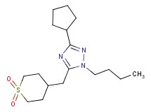 1-butyl-3-cyclopentyl-5-[(1,1-dioxidotetrahydro-2H-thiopyran-4-yl)methyl]-1H-1,2,4-triazole
