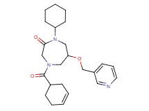 4-(3-cyclohexen-1-ylcarbonyl)-1-cyclohexyl-6-(3-pyridinylmethoxy)-1,4-diazepan-2-one