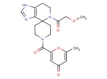 2-{[5-(methoxyacetyl)-1,5,6,7-tetrahydro-1'H-spiro[imidazo[4,5-c]pyridine-4,4'-piperidin]-1'-yl]carbonyl}-6-methyl-4H-pyran-4-one