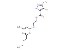 N-{2-[(2-butyl-6-methylpyrimidin-4-yl)amino]ethyl}-4-chloro-3-methyl-1H-pyrazole-5-carboxamide