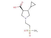 (3S*,4S*)-4-cyclopropyl-1-[2-(methylsulfonyl)ethyl]-3-pyrrolidinecarboxylic acid