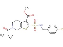 methyl 2-{[(4-fluorobenzyl)amino]sulfonyl}-6-[(1-methylcyclopropyl)carbonyl]-4,5,6,7-tetrahydrothieno[2,3-c]pyridine-3-carboxylate