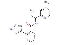 N-[1-(4-methylpyridin-2-yl)propyl]-2-(1H-1,2,4-triazol-3-yl)benzamide