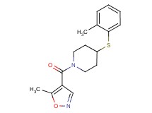 1-[(5-methyl-4-isoxazolyl)carbonyl]-4-[(2-methylphenyl)thio]piperidine