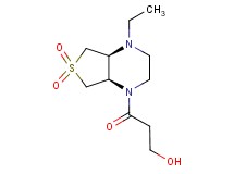 3-[(4aS*,7aR*)-4-ethyl-6,6-dioxidohexahydrothieno[3,4-b]pyrazin-1(2H)-yl]-3-oxopropan-1-ol