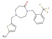 1-[(5-methyl-2-thienyl)methyl]-4-[2-(trifluoromethyl)benzyl]-1,4-diazepan-5-one