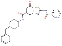 N-(1-benzyl-4-piperidinyl)-7-oxo-2-[(3-pyridinylcarbonyl)amino]-4,5,6,7-tetrahydro-1,3-benzothiazole-5-carboxamide