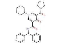 1-cyclohexyl-4-oxo-N-[phenyl(4-pyridinyl)methyl]-5-(1-pyrrolidinylcarbonyl)-1,4-dihydro-3-pyridinecarboxamide