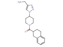 ({1-[1-(1,2,3,4-tetrahydro-2-naphthalenylcarbonyl)-4-piperidinyl]-1H-1,2,3-triazol-4-yl}methyl)amine trifluoroacetate