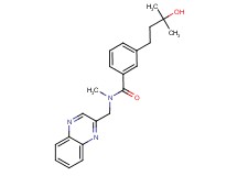 3-(3-hydroxy-3-methylbutyl)-N-methyl-N-(2-quinoxalinylmethyl)benzamide