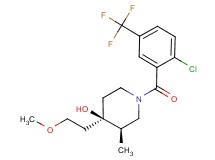 (3R*,4R*)-1-[2-chloro-5-(trifluoromethyl)benzoyl]-4-(2-methoxyethyl)-3-methylpiperidin-4-ol
