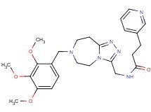 3-(3-pyridinyl)-N-{[7-(2,3,4-trimethoxybenzyl)-6,7,8,9-tetrahydro-5H-[1,2,4]triazolo[4,3-d][1,4]diazepin-3-yl]methyl}propanamide